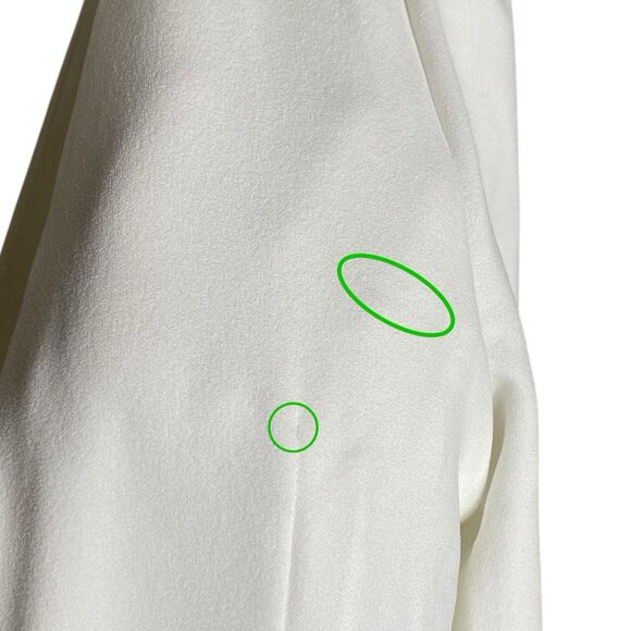 Lulus Stunning Romance Maxi Dress Womens L White L/S Mermaid Wedding Gown V-Neck - Picture 5 of 11